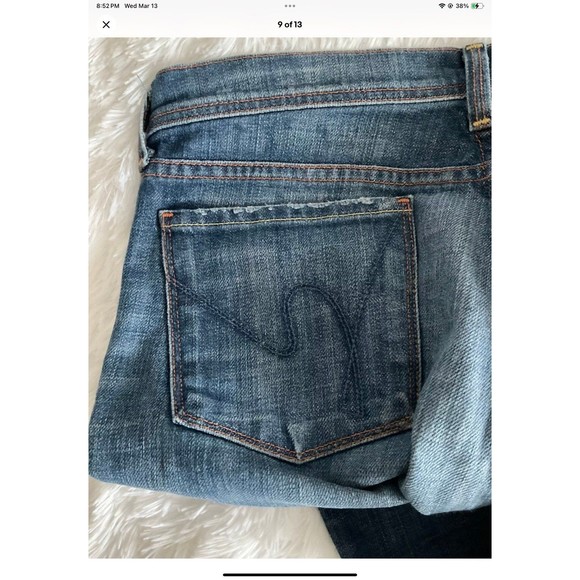 Citizens Of Humanity Ingrid #002 Low Waist Flare Jeans Women’s Sz 28 Medium Blue - Picture 8 of 12